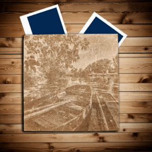 Gepersonaliseerde foto op hout