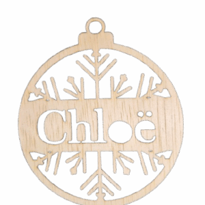 Gepersonaliseerde Houten Kerstbal - Met Jouw Eigen Naam