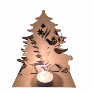 Laser gesneden Houten Waxinelichthouders - Sfeervolle Decoratie voor de Feestdagen