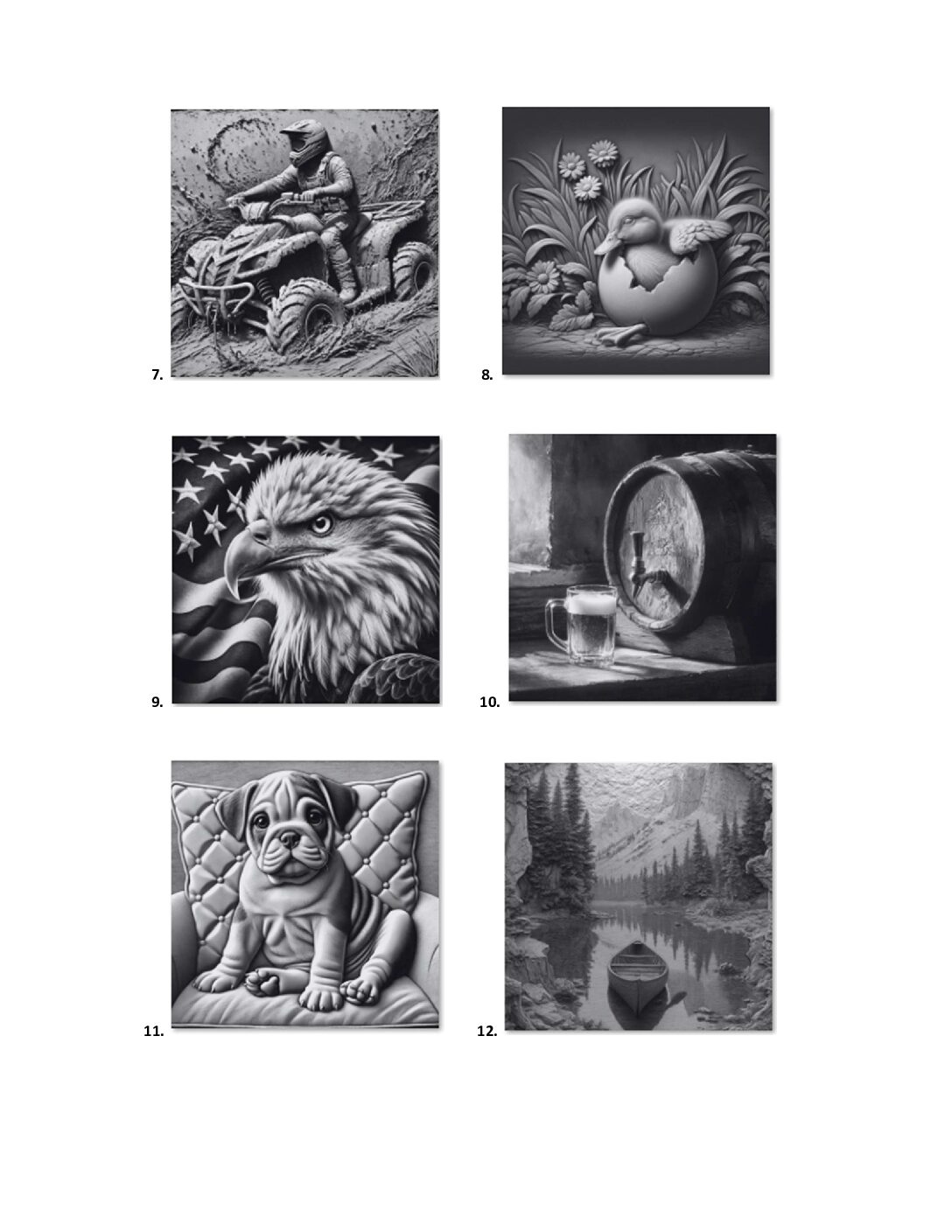 3D plaatje op witte Keramische Tegel - Afbeelding 5