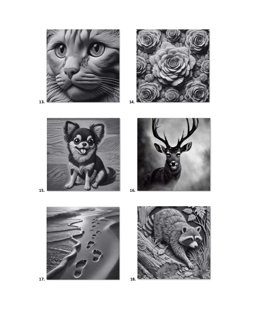 3D plaatje op witte Keramische Tegel - Afbeelding 6